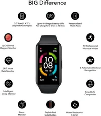 Honor Band 6  (Meteorite Black Strap, Size : Regular) - 