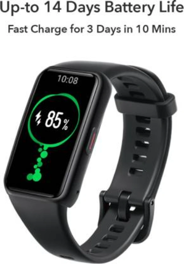 Honor Band 6  (Meteorite Black Strap, Size : Regular) - 