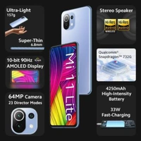 Mi 11 Lite (Jazz Blue, 128 GB)  (8 GB RAM)