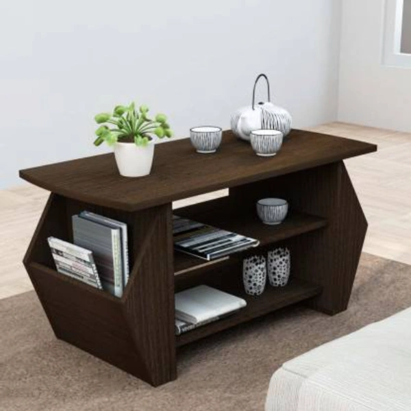 WOODYOU Engineered Wood Coffee Table  (Finish Color - African Oak, Knock Down)