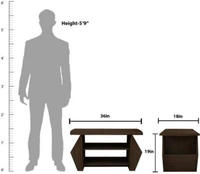 WOODYOU Engineered Wood Coffee Table  (Finish Color - African Oak, Knock Down)