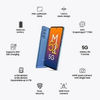 SAMSUNG Galaxy M52 5G (Icy Blue, 128 GB)  (6 GB RAM)