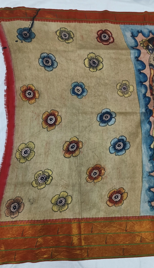 KALAMKARI HAND PAINTED PAITHANI STORY SAREE -KHPPSS004
