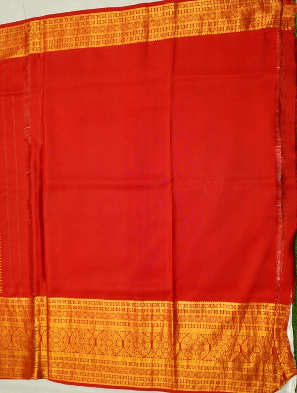 KALAMKARI HAND PAINTED KANCHI  BIG BORDER  FLORAL  SAREE -KHPPPKBBFS007