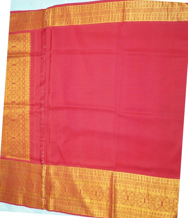 KALAMKARI HAND PAINTED KANCHI  BIG BORDER  FLORAL  SAREE -KHPPPKBBFS024