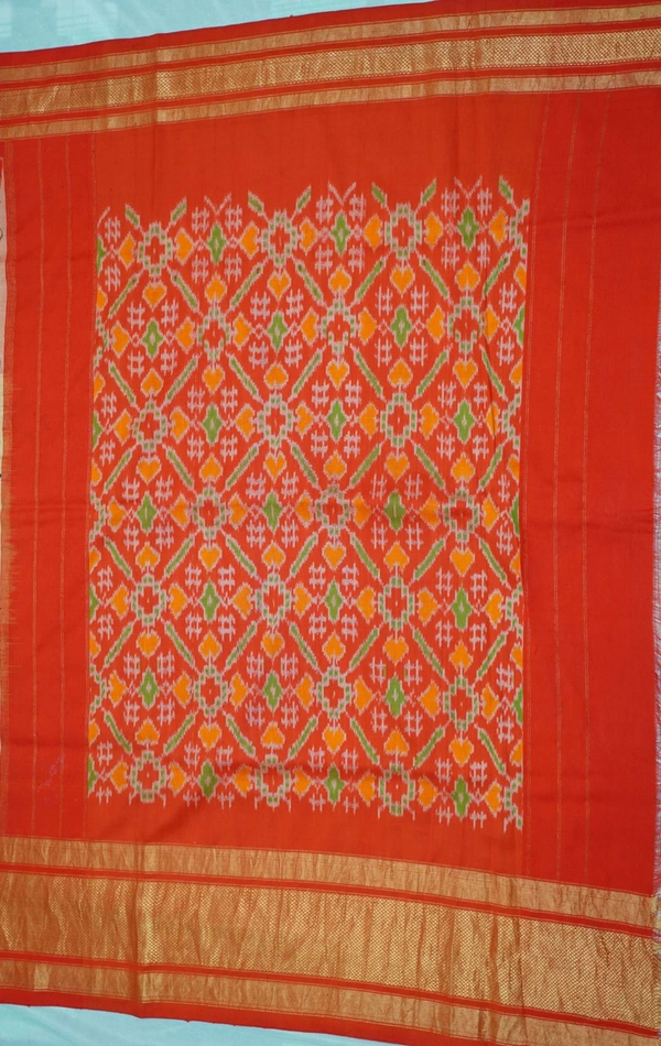 POCHAMPALLY WITH KALAMKARI HAND PAINTED PURE PATTU FLORAL SAREE -PKHPPPFS-005