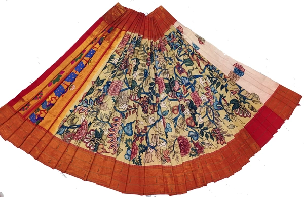 KALAMKARI HAND PAINTED PAITHANI FLORAL SAREE -KHPPFS005