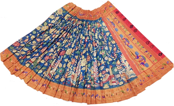 KALAMKARI HAND PAINTED PAITHANI FLORAL SAREE -KHPPFS006