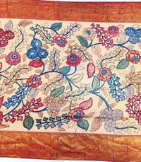 KALAMKARI HAND PAINTED PAITHANI FLORAL SAREE -KHPPFS007