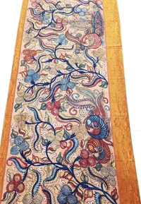 KALAMKARI HAND PAINTED PAITHANI FLORAL SAREE -KHPPFS010