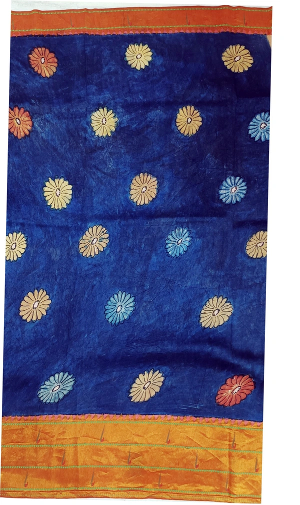 KALAMKARI HAND PAINTED PAITHANI FLORAL SAREE -KHPPFS010