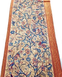 KALAMKARI HAND PAINTED PAITHANI FLORAL SAREE -KHPPFS011