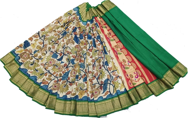 KALAMKARI HAND PAINTED PAITHANI FLORAL SAREE -KHPPFS013