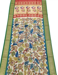 KALAMKARI HAND PAINTED PAITHANI FLORAL SAREE -KHPPFS013