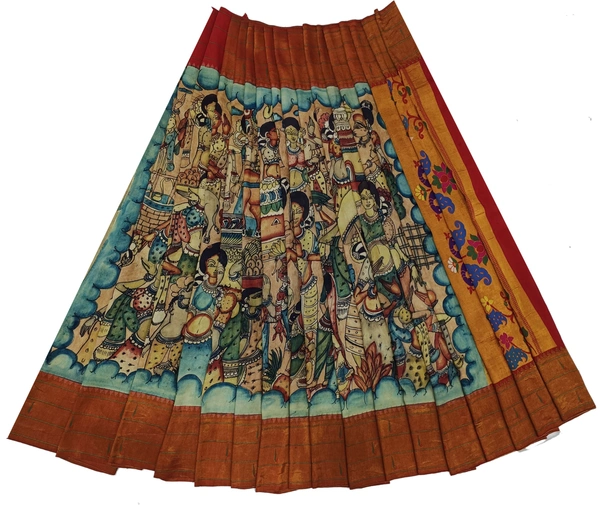 KALAMKARI HAND PAINTED PAITHANI STORY SAREE -KHPPSS001