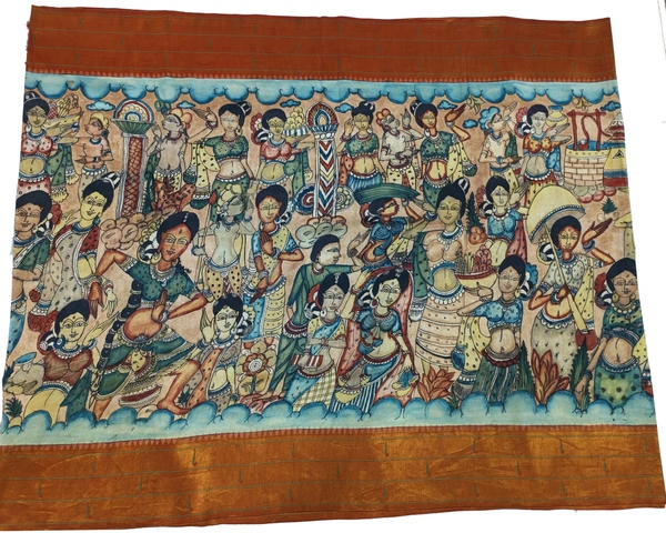 KALAMKARI HAND PAINTED PAITHANI STORY SAREE -KHPPSS001