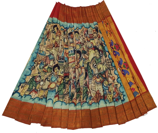 KALAMKARI HAND PAINTED PAITHANI STORY SAREE -KHPPSS002