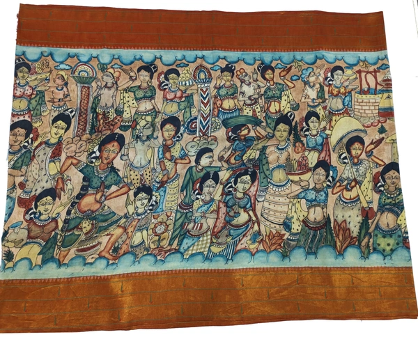 KALAMKARI HAND PAINTED PAITHANI STORY SAREE -KHPPSS002