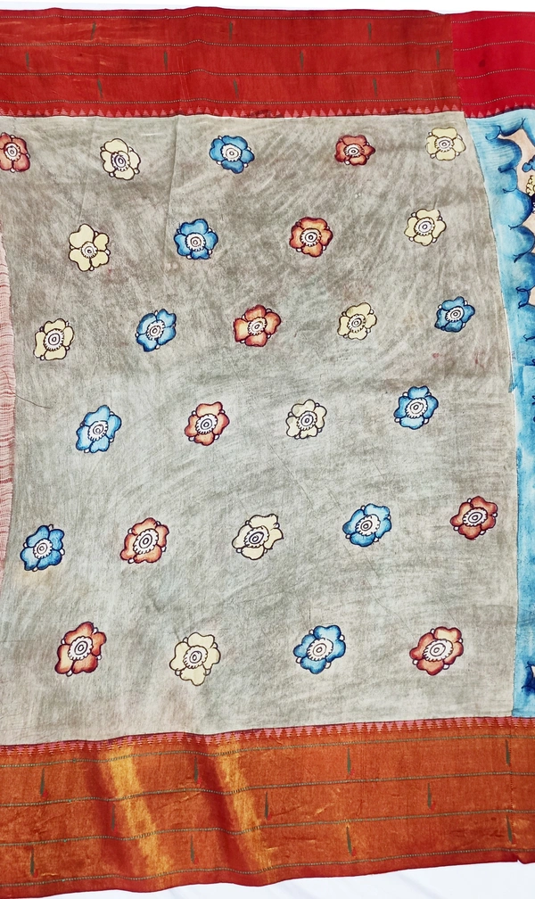 KALAMKARI HAND PAINTED PAITHANI STORY SAREE -KHPPSS002