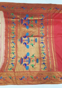 KALAMKARI HAND PAINTED PAITHANI STORY SAREE -KHPPSS006