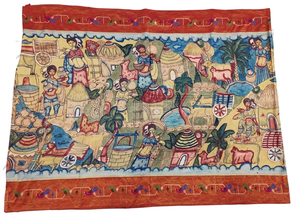 KALAMKARI HAND PAINTED PAITHANI STORY SAREE -KHPPSS009