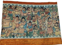 KALAMKARI HAND PAINTED PAITHANI STORY SAREE -KHPPSS010