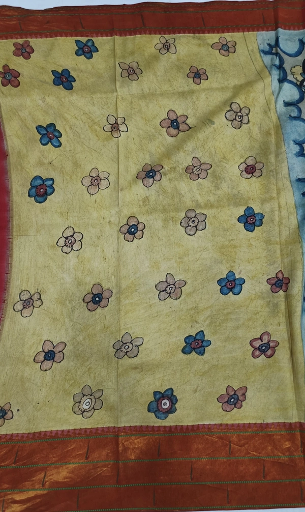 KALAMKARI HAND PAINTED PAITHANI STORY SAREE -KHPPSS010