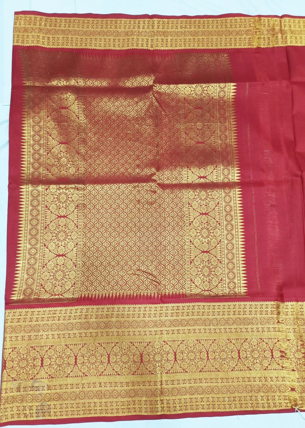 KALAMKARI HAND PAINTED KANCHI BORDER STORY SAREE - KHPKBSS004