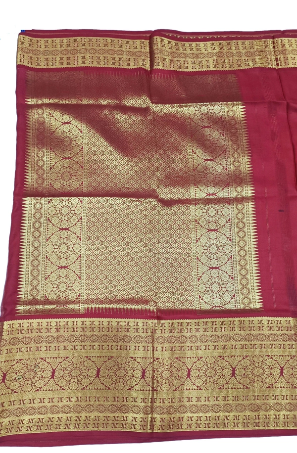 KALAMKARI HAND PAINTED KANCHI BORDER STORY SAREE - KHPKBSS006