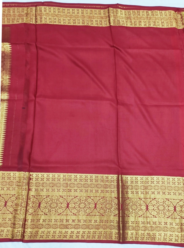 KALAMKARI HAND PAINTED KANCHI BORDER STORY SAREE - KHPKBSS006