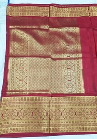 KALAMKARI HAND PAINTED KANCHI BORDER STORY SAREE - KHPKBSS007