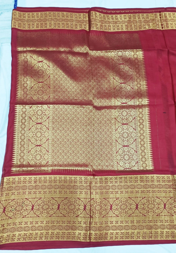 KALAMKARI HAND PAINTED KANCHI BORDER STORY SAREE - KHPKBSS007