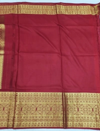 KALAMKARI HAND PAINTED KANCHI BORDER STORY SAREE - KHPKBSS007