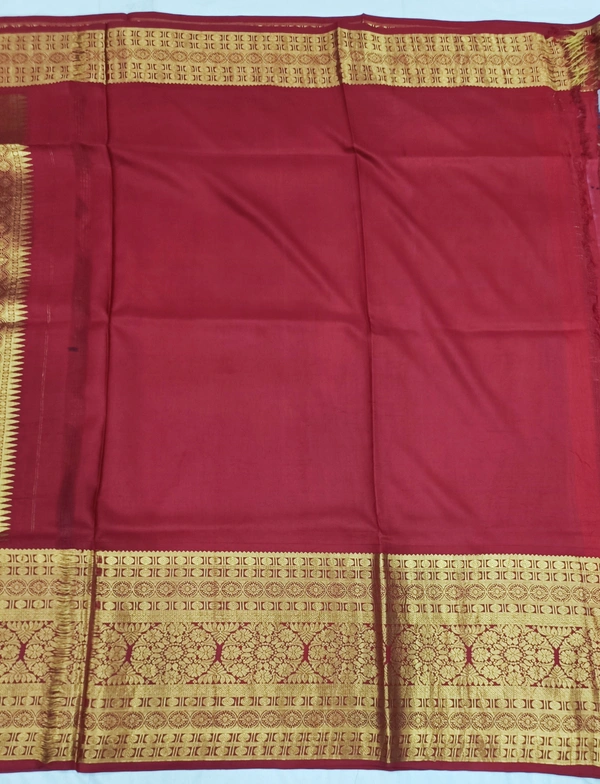 KALAMKARI HAND PAINTED KANCHI BORDER STORY SAREE - KHPKBSS007
