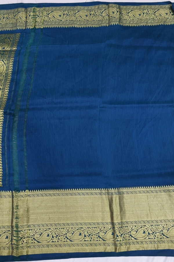 KALAMKARI HAND PAINTED KANCHI BORDER STORY SAREE - KHPKBSS009