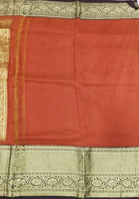 KALAMKARI HAND PAINTED KANCHI BORDER STORY SAREE - KHPKBSS008