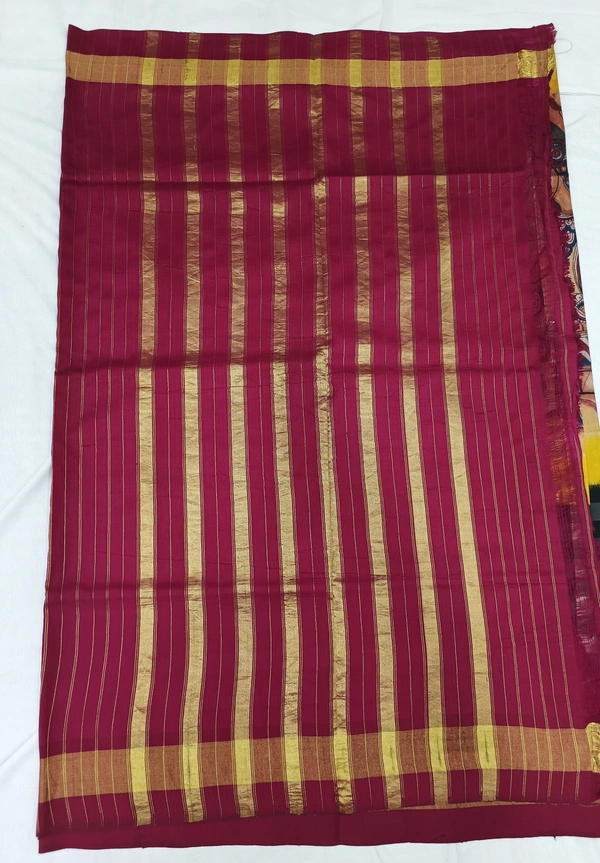 POCHAMPALLY KALAMKARI HAND PAINTED STORY SAREE -PKHPSS004