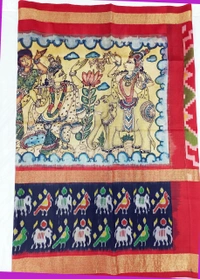 POCHAMPALLY KALAMKARI HAND PAINTED STORY SAREE -PKHPSS003