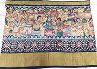 POCHAMPALLY KALAMKARI HAND PAINTED STORY SAREE -PKHPSS006