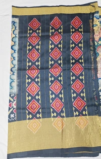 POCHAMPALLY KALAMKARI HAND PAINTED STORY SAREE -PKHPSS006