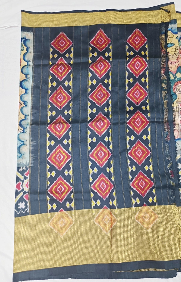 POCHAMPALLY KALAMKARI HAND PAINTED STORY SAREE -PKHPSS006