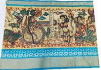 POCHAMPALLY KALAMKARI HAND PAINTED STORY SAREE -PKHPSS008