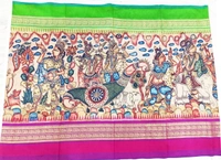 POCHAMPALLY KALAMKARI HAND PAINTED STORY SAREE -PKHPSS009