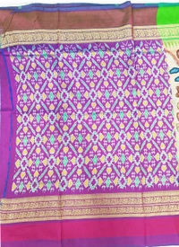 POCHAMPALLY KALAMKARI HAND PAINTED STORY SAREE -PKHPSS009