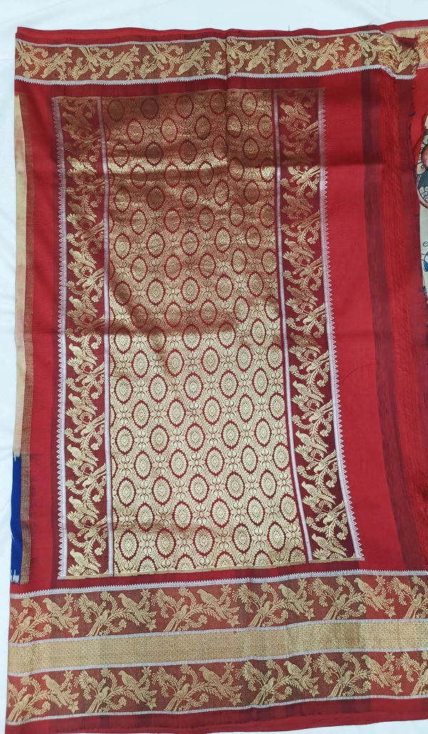 POCHAMPALLY KALAMKARI HAND PAINTED STORY SAREE -PKHPSS010