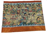 KALAMKARI HAND PAINTED PAITHANI STORY SAREE -KHPPSS003