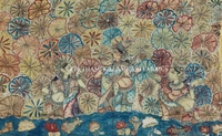KALAMKARI HAND PAINTED PAITHANI BORDER DUPATTA -KHPPBD006