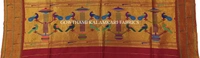 KALAMKARI HAND PAINTED PAITHANI BORDER DUPATTA -KHPPBD011 - STORY WORK