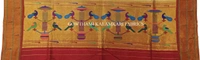 KALAMKARI HAND PAINTED PAITHANI BORDER DUPATTA -KHPPBD012