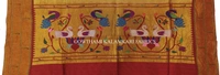 KALAMKARI HAND PAINTED PAITHANI BORDER DUPATTA -KHPPBD022